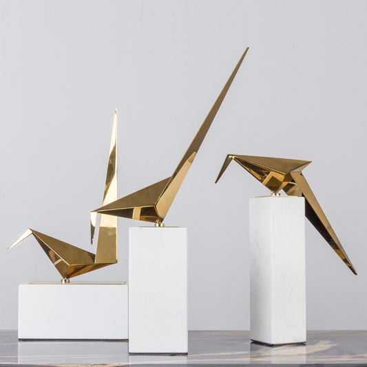 طقم طيور معدنية