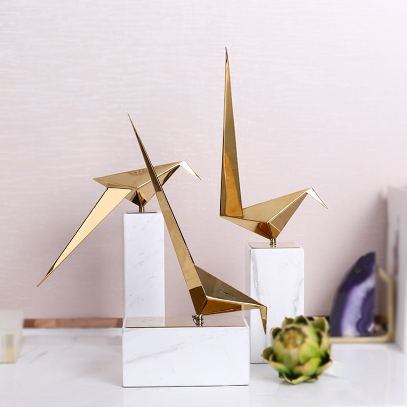 طقم طيور معدنية