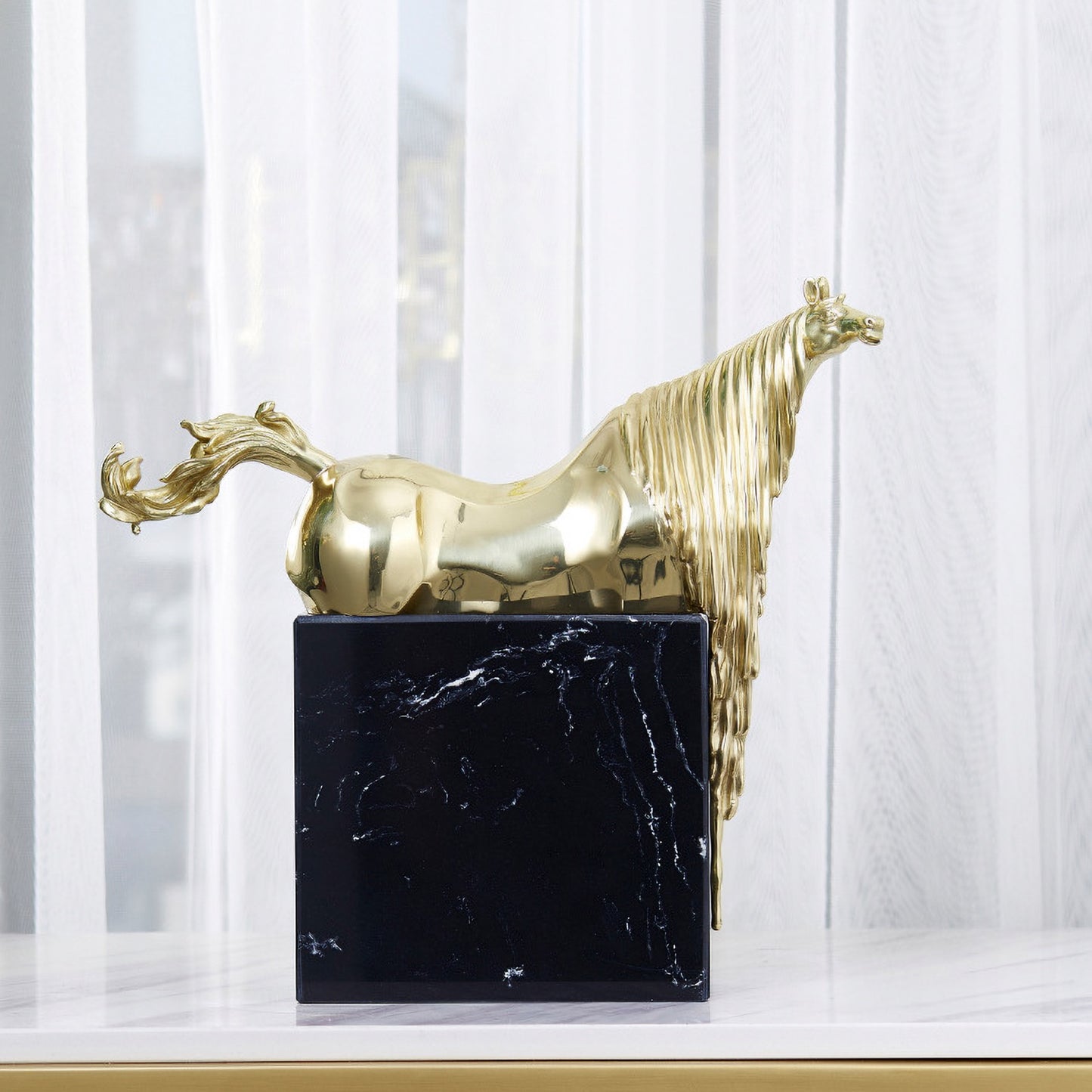 Li Jiajiang _ طقم احصنة نحاسية