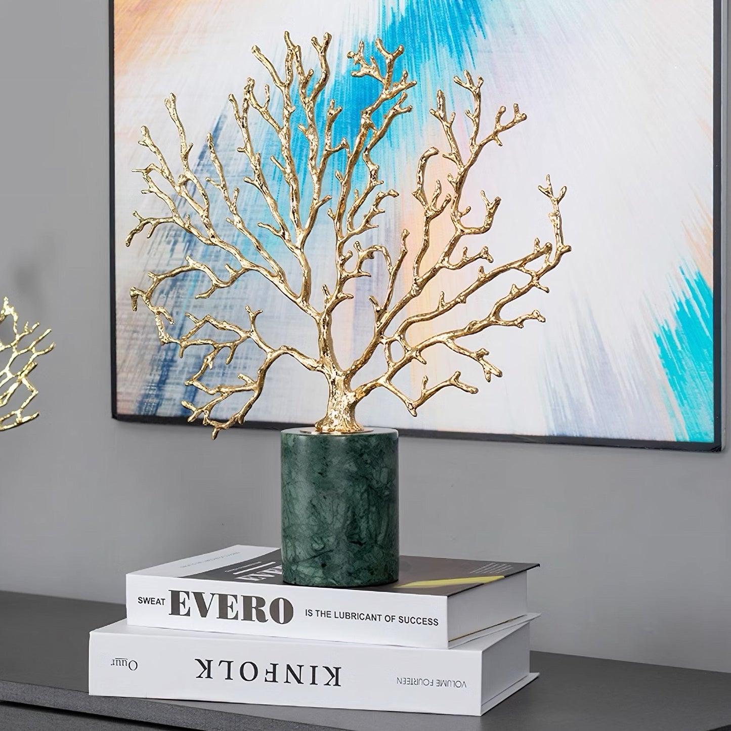 طقم تحف شجرة النحاس الفخمة