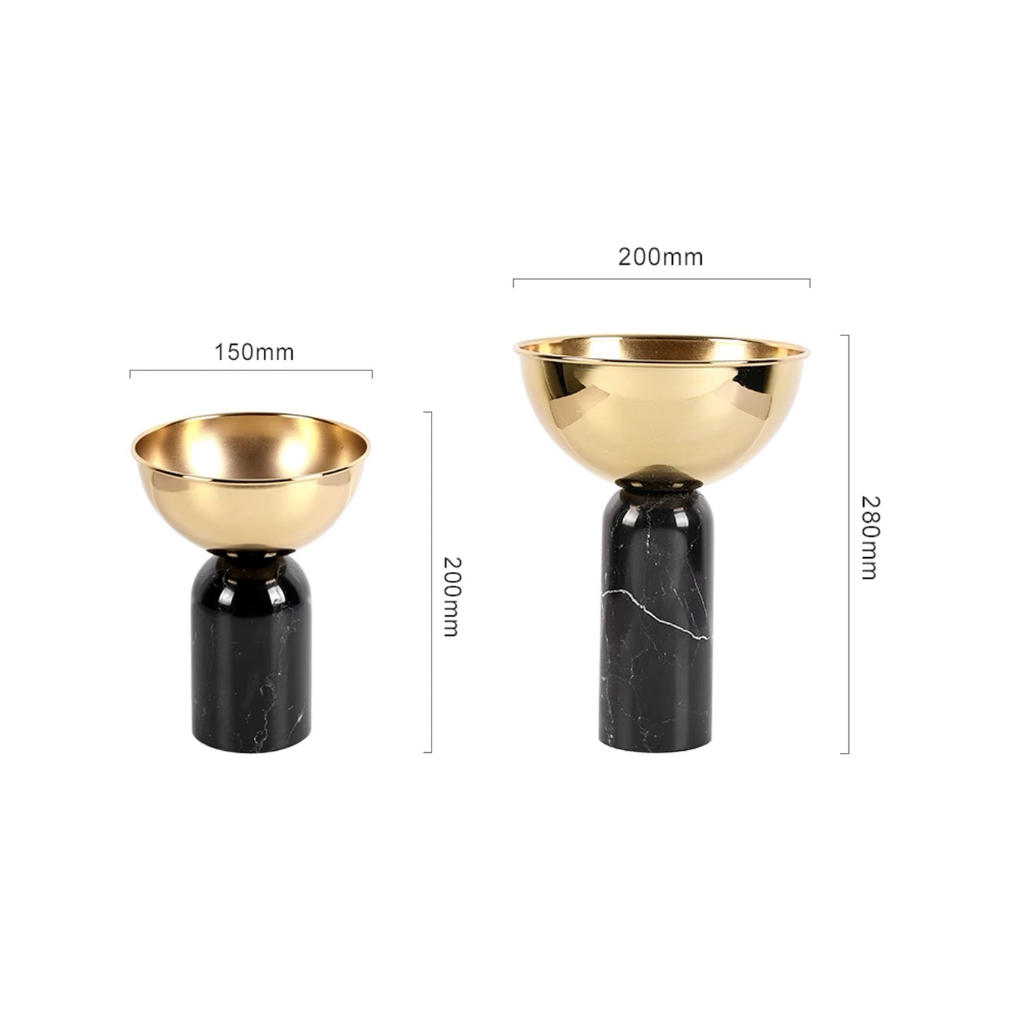 طقم ديكور وعاء معدني