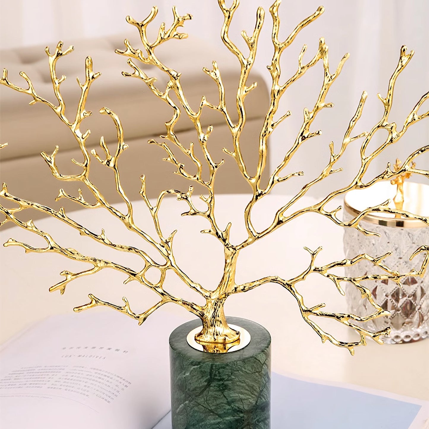 طقم تحف شجرة النحاس الفخمة