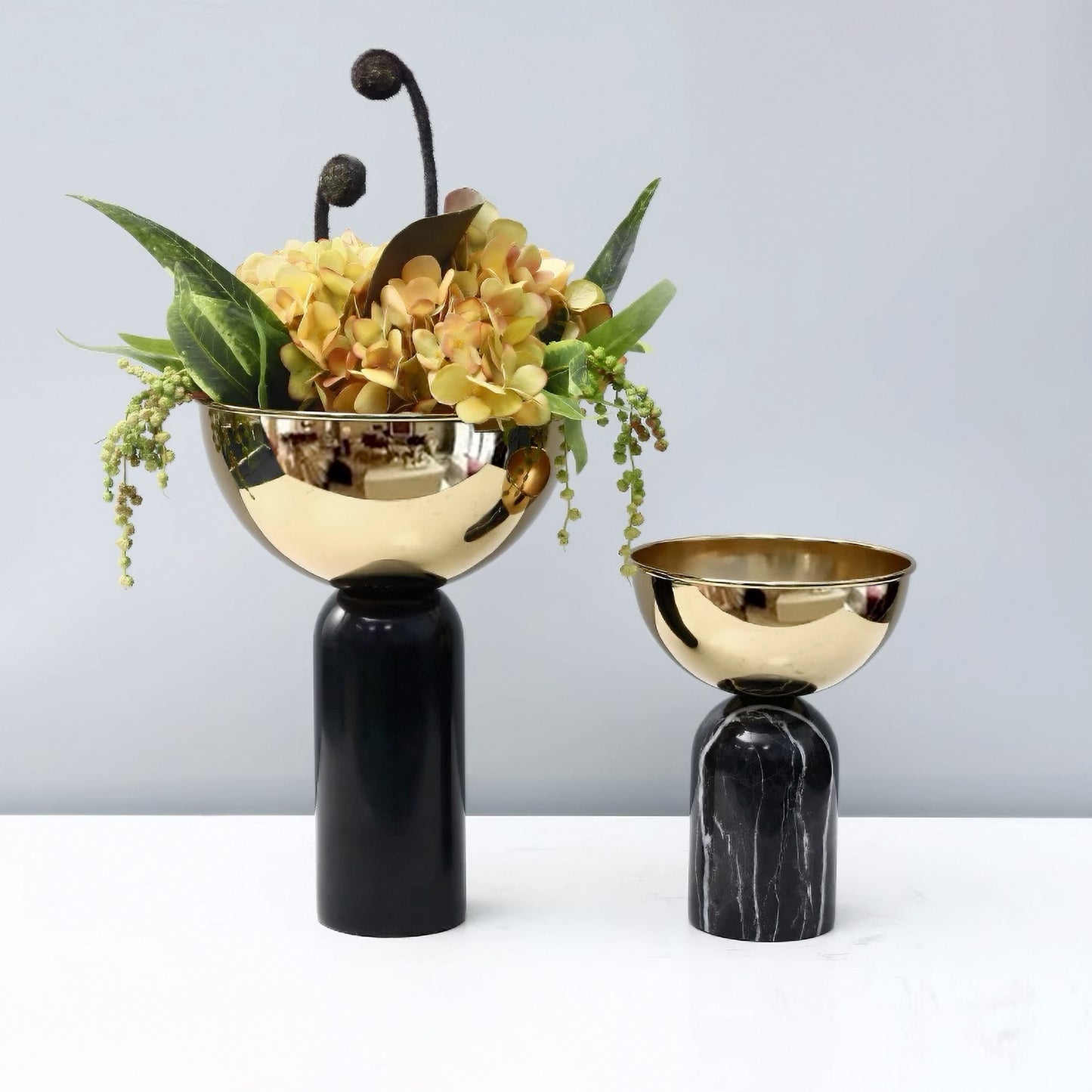 طقم ديكور وعاء معدني