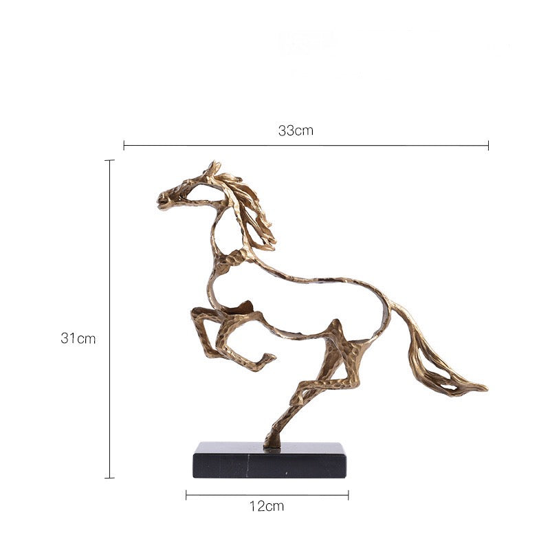 خيل نحاسي فني مفرغ