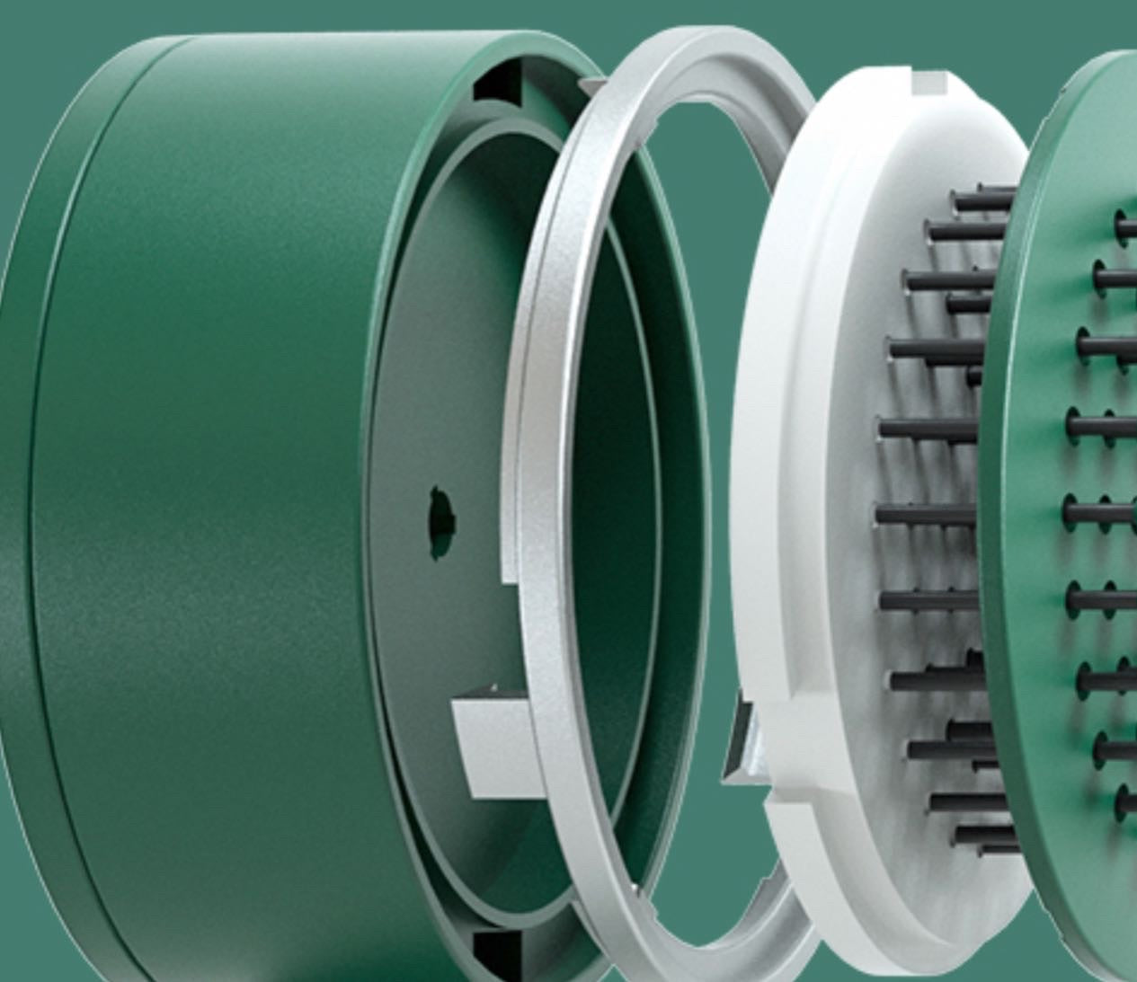 مشط شعر مع مكبس ازالة الشعر المتساقط