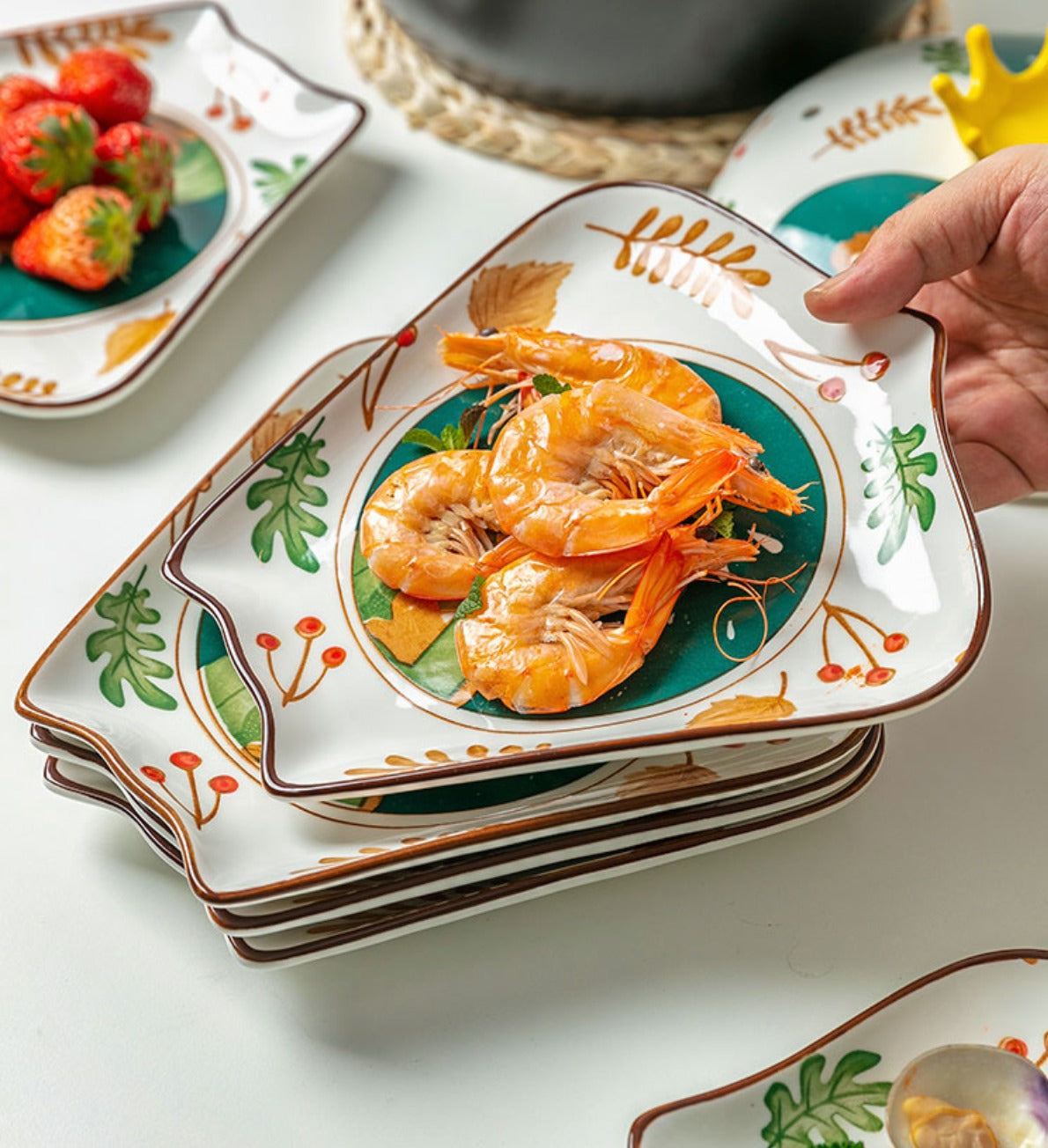 مجموعة أدوات المائدة ، نمط ريفي