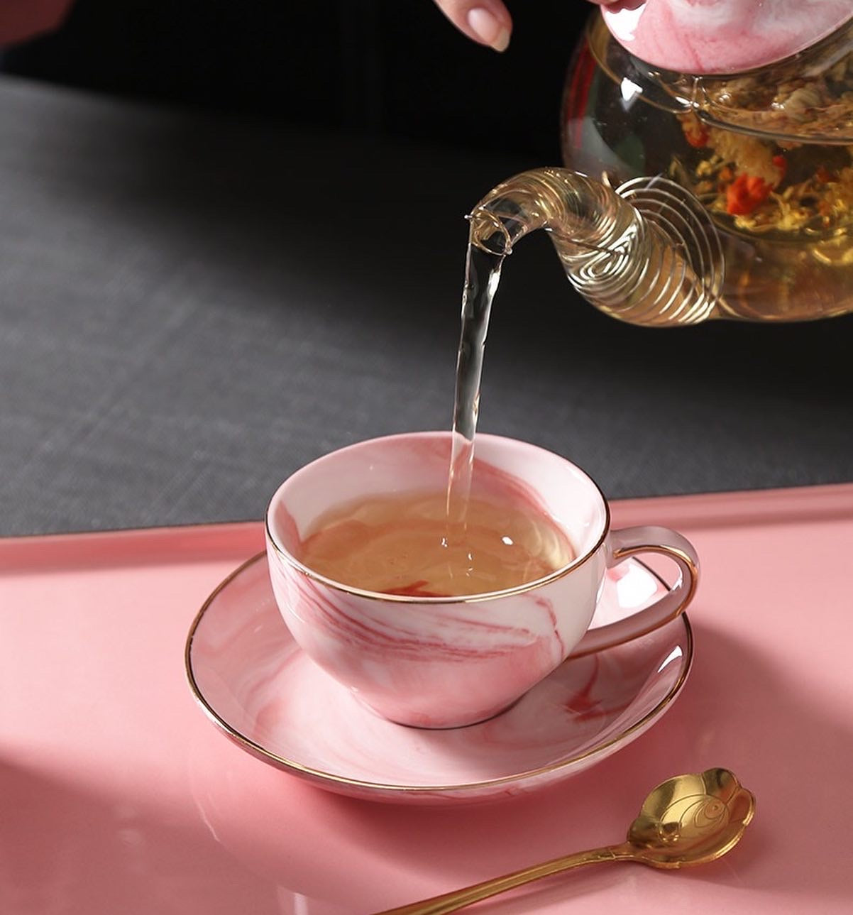 Pink Flower tea set  Pink Flower tea set