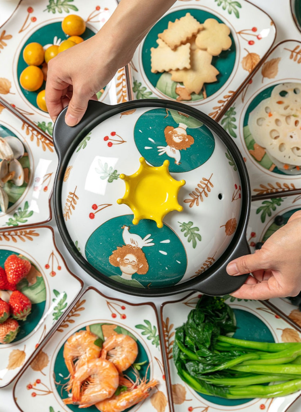 مجموعة أدوات المائدة ، نمط ريفي