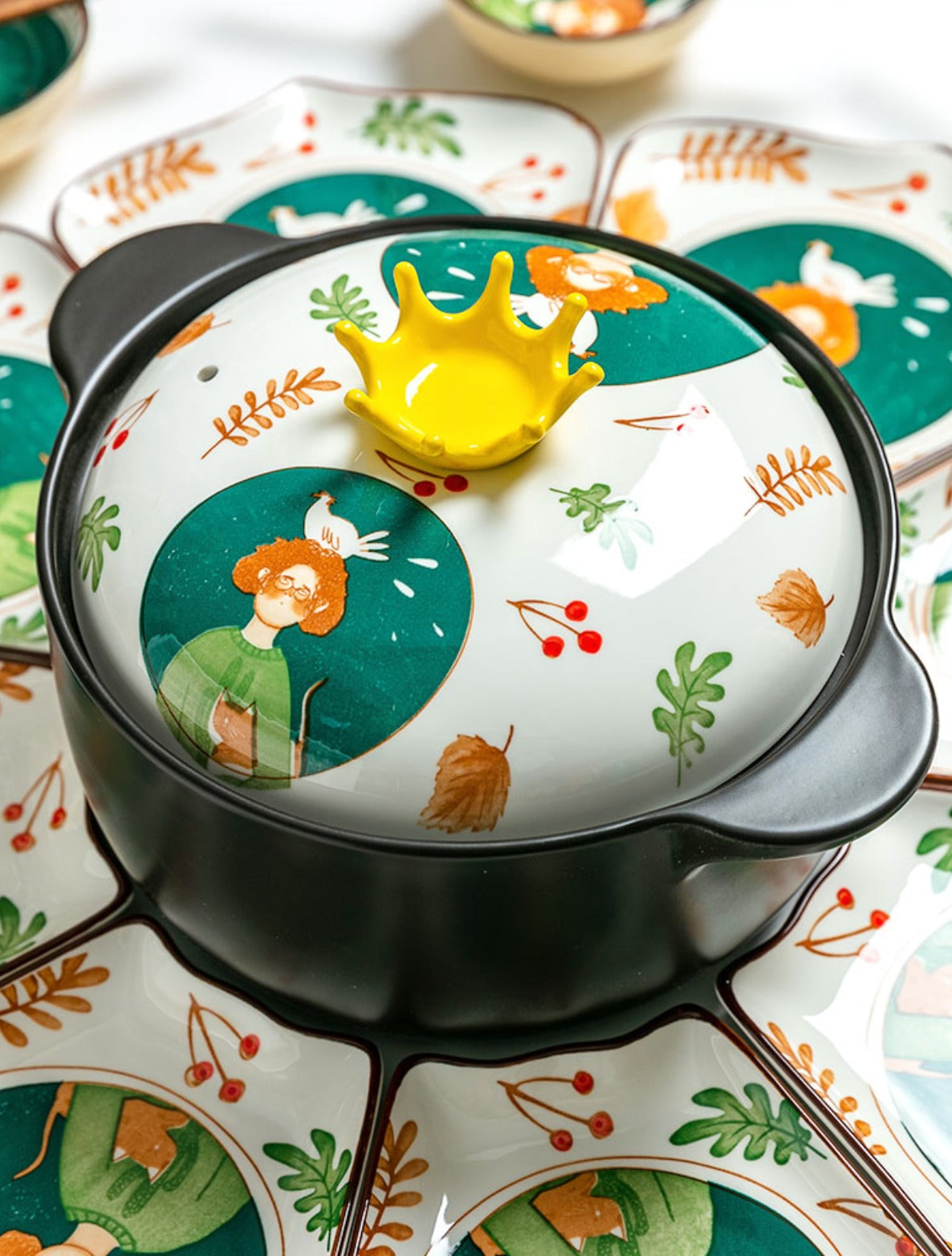 مجموعة أدوات المائدة ، نمط ريفي