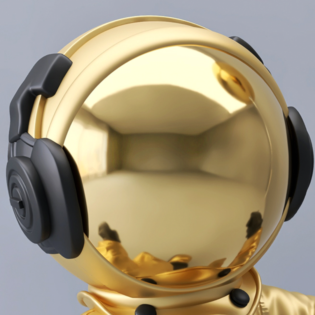 رائد فضاء يحمل بالون