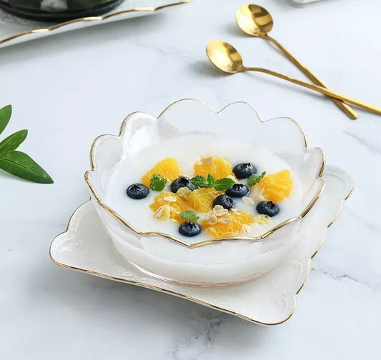 وعاء تقديم زجاجي