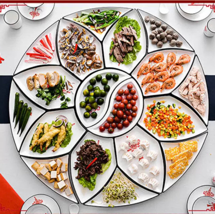 اطباق المائدة من البورسلين