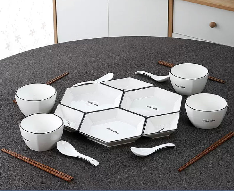 صحون مائدة سيراميك تكفى 4 افراد