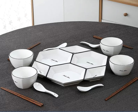 صحون مائدة سيراميك تكفى 4 افراد