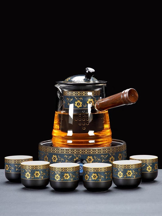 طقم شاي زجاجي من البورسلين