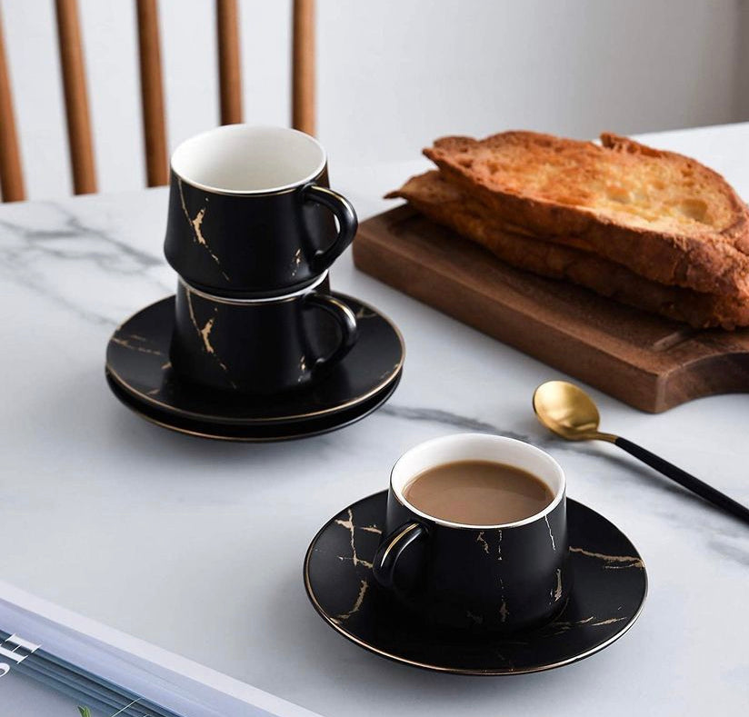 طقم اكواب القهوة الرخامية