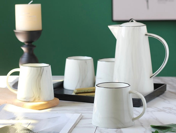 طقم قهوة رخامي