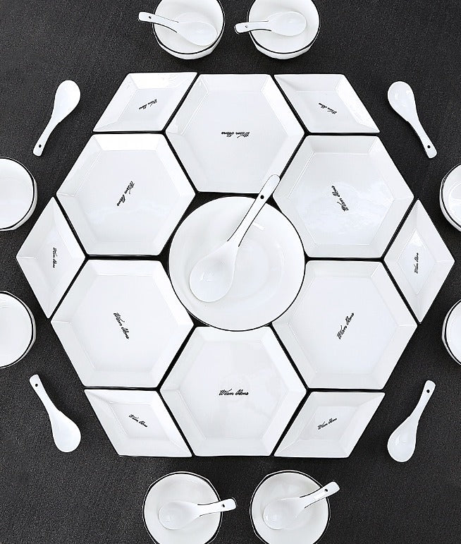 صحون مائدة سيراميك تكفى 8 افراد