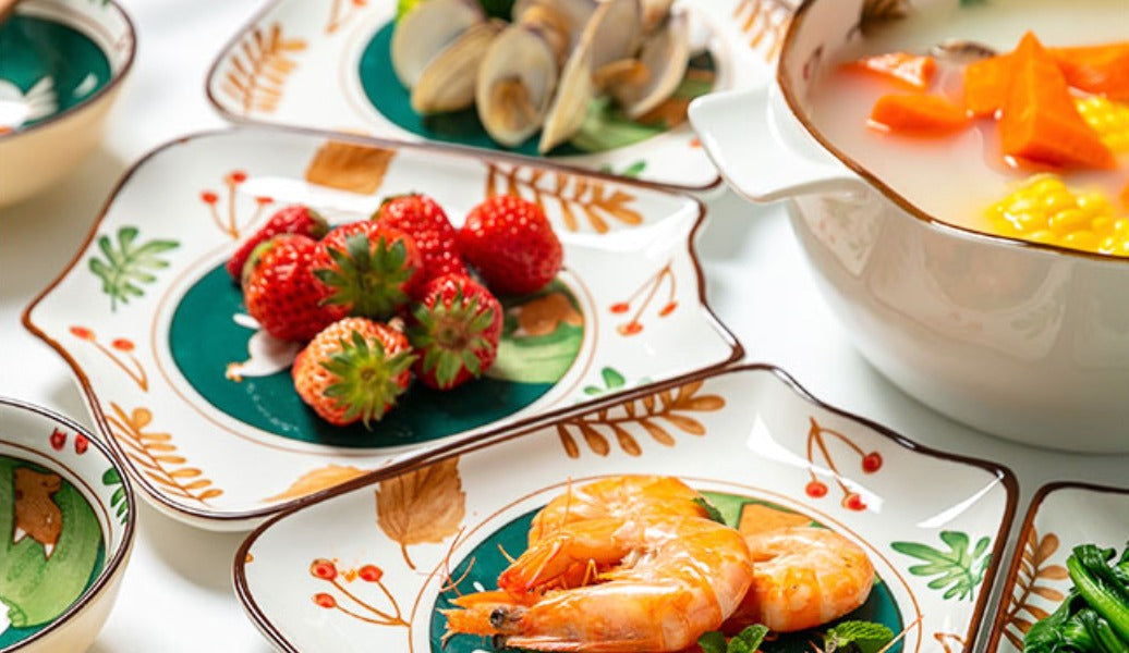 مجموعة أدوات المائدة ، نمط ريفي