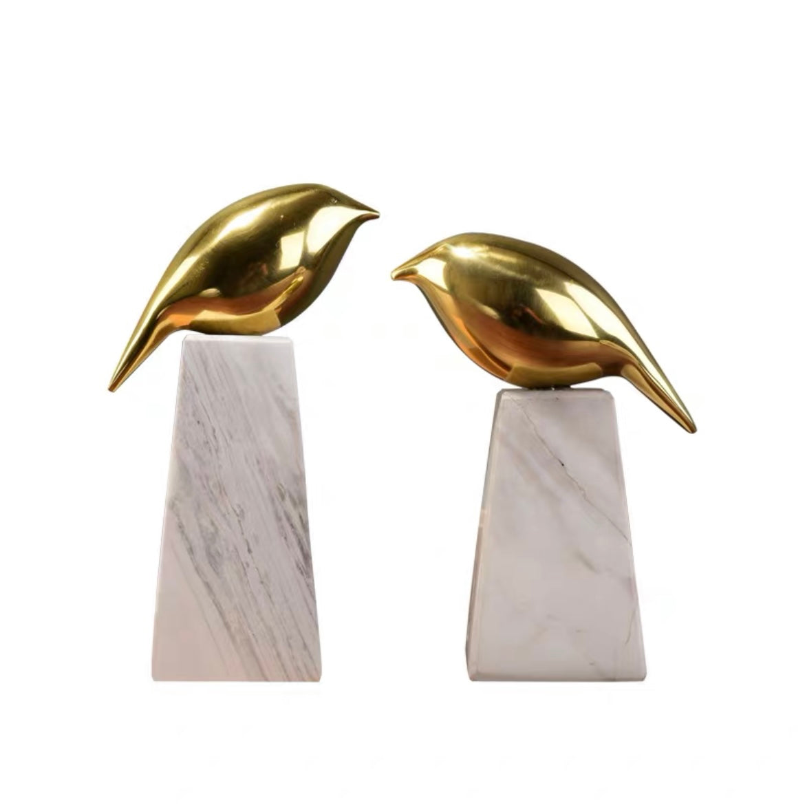 طقم طيور رخام ومعدن