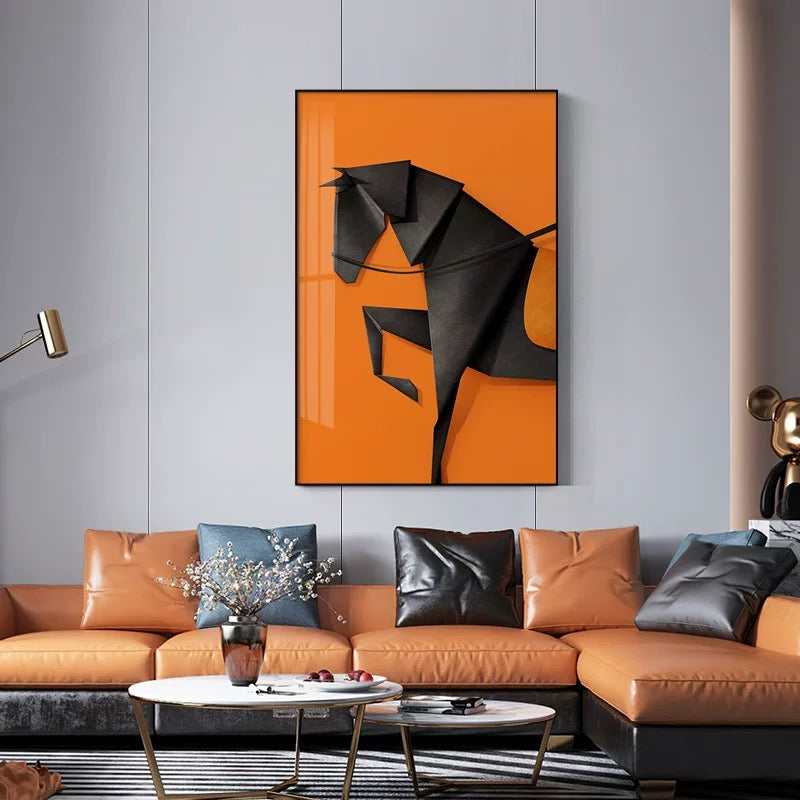 لوحة حصان فاخر وحديث