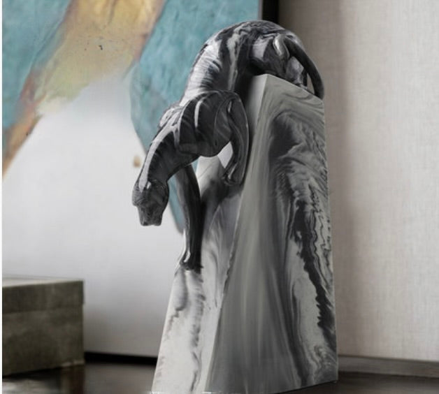 Marble Leopard art decor