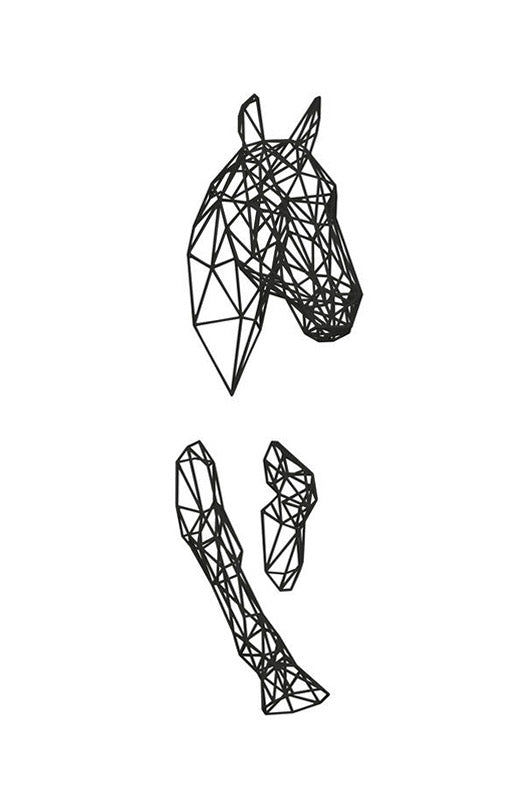 خيل معدني ثلاثي الأبعاد