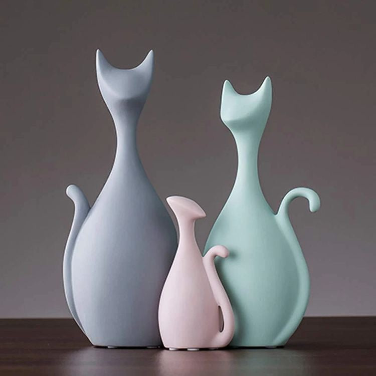 طقم غزلان سيراميك ملونة