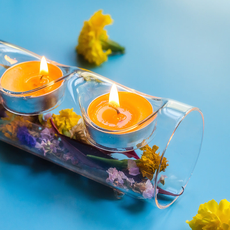 حامل شموع كريستالي