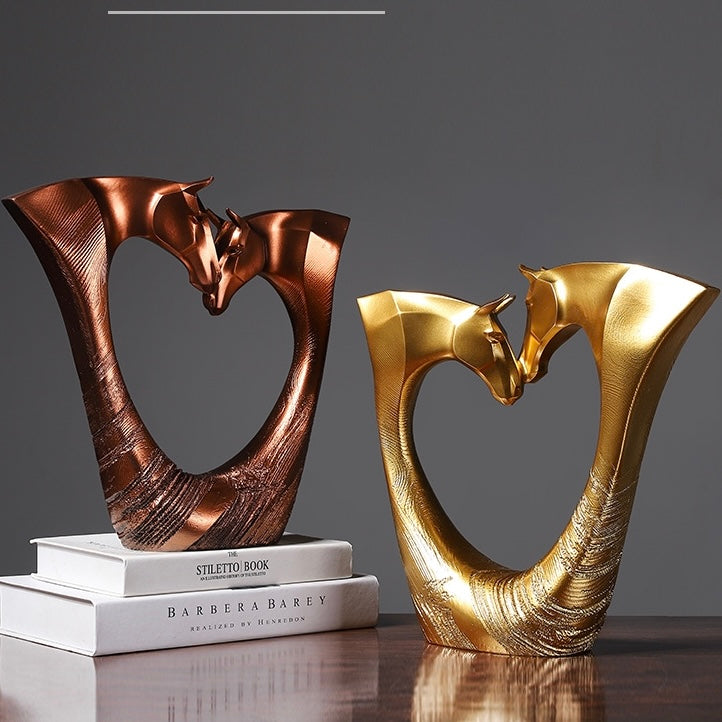 Two-headed horse Heart ornament