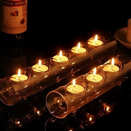 حامل شموع كريستالي