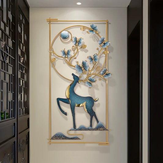 إطار حائط معدني فني من الغزلان