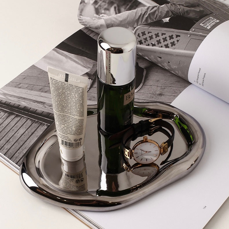 طبق فضي سيراميك