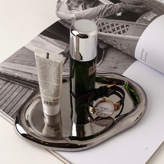 طبق فضي سيراميك