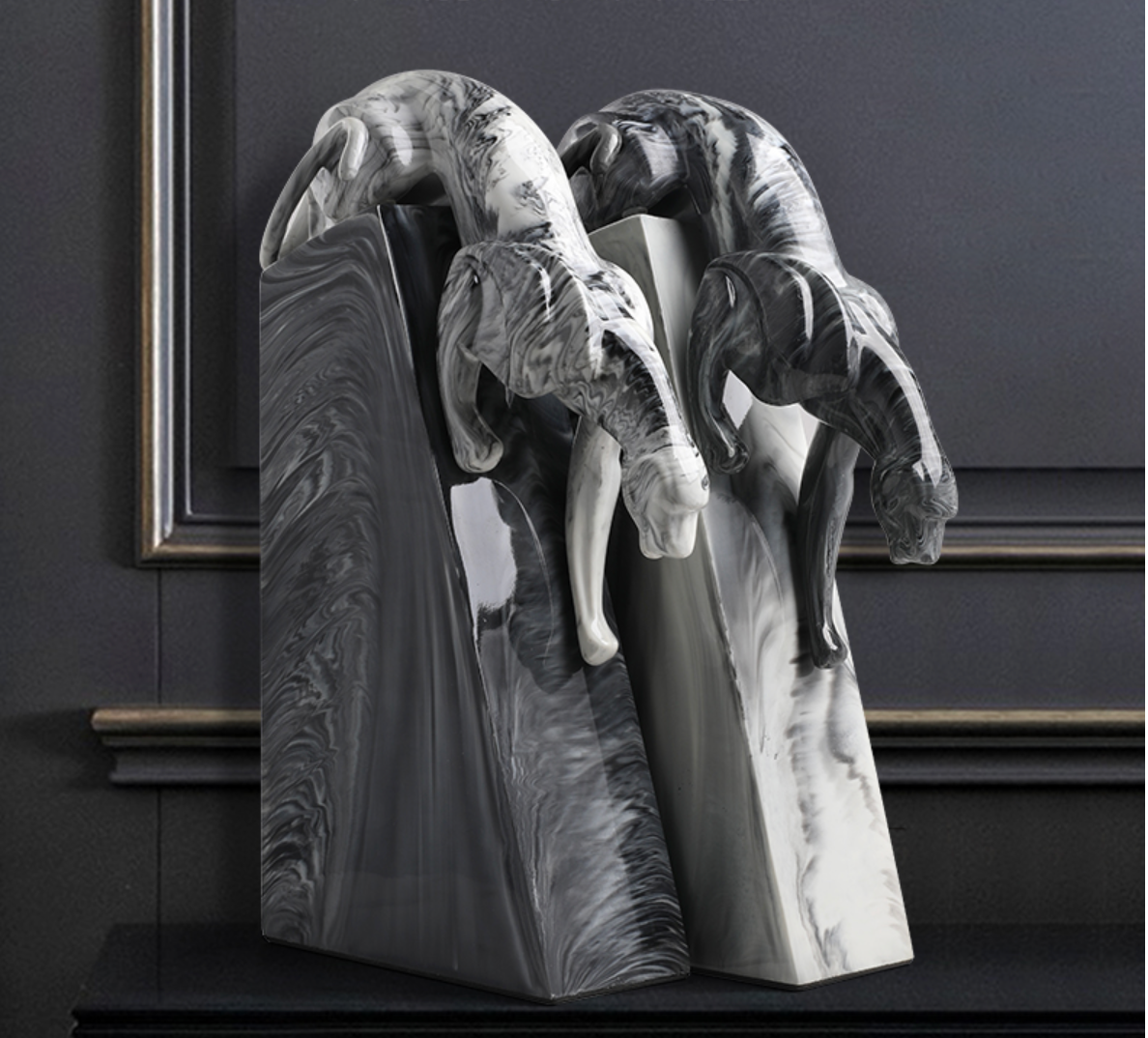 Marble Leopard art decor