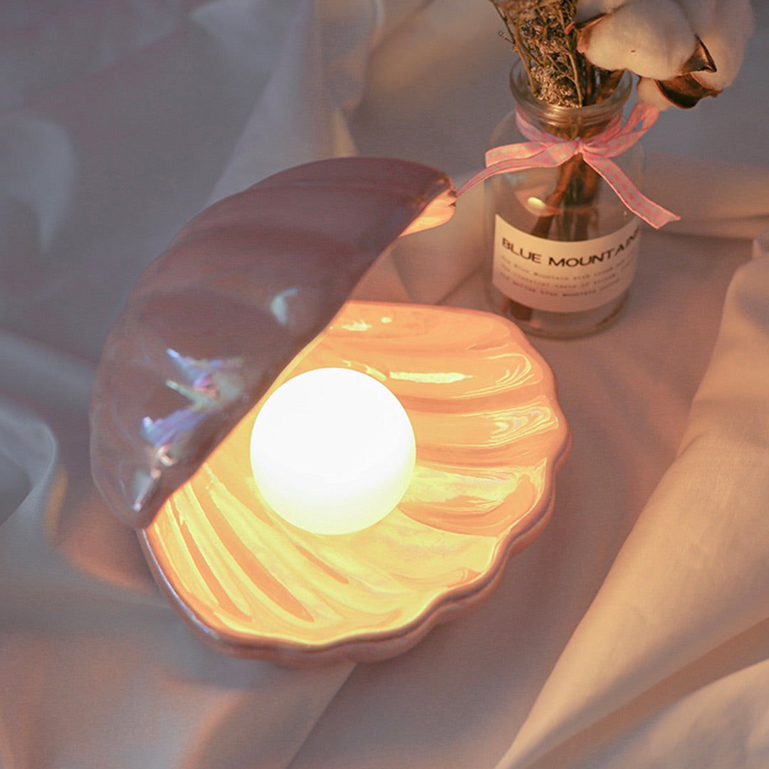 Pearl decoration with warm light