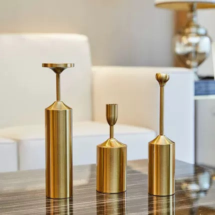 Metal modern candle holders Set of 7