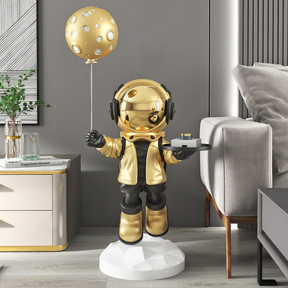 Astronaut with Balloon Holding Tray