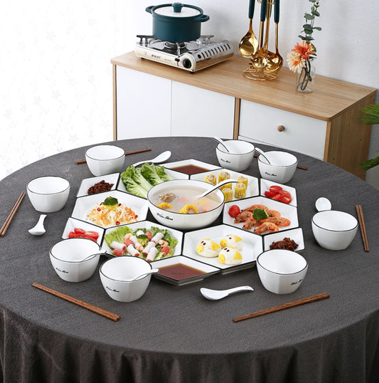 Ceramic Tableware Plates, for 8 persons  