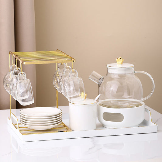 luxury glass tea set
