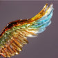 Colored crystal glaze eagle statue