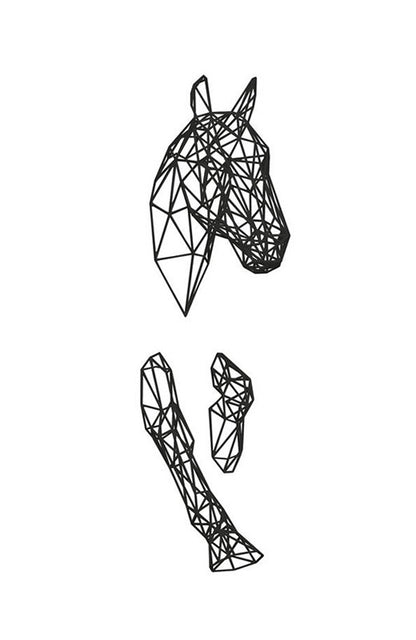 Horse geometric wall decoration