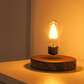 مصباح عائم مغناطيسيا مع قاعدة خشبية